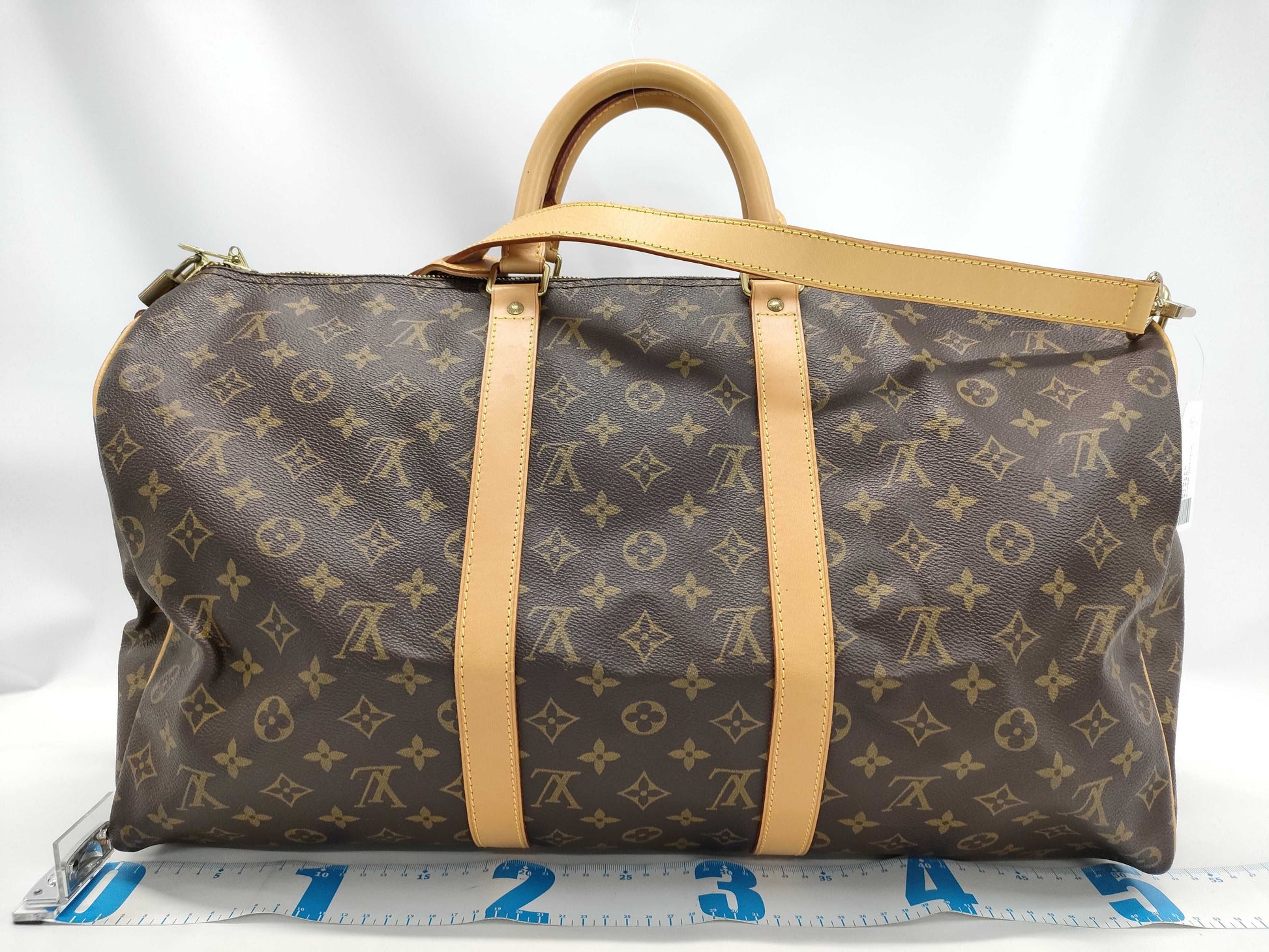LOUIS VUITTON Monogram Keepall 50 Bandouliere Boston Bag