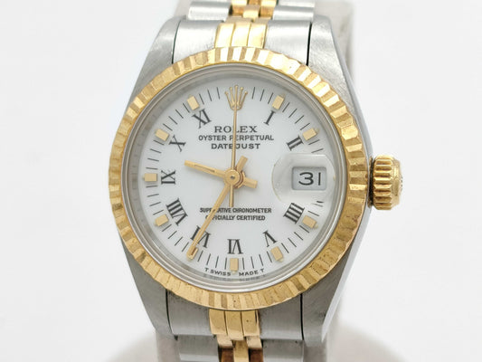 ROLEX 69173 E673317 White Roman Women's Watch