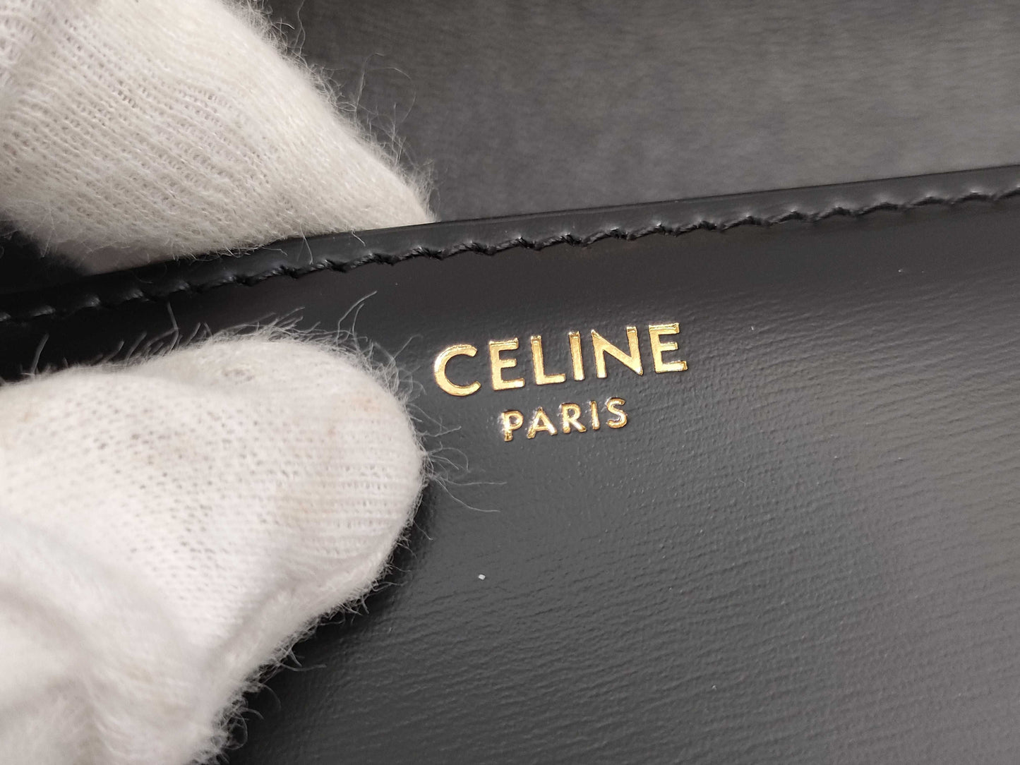 CELINE Claude Shoulder Bag in Black