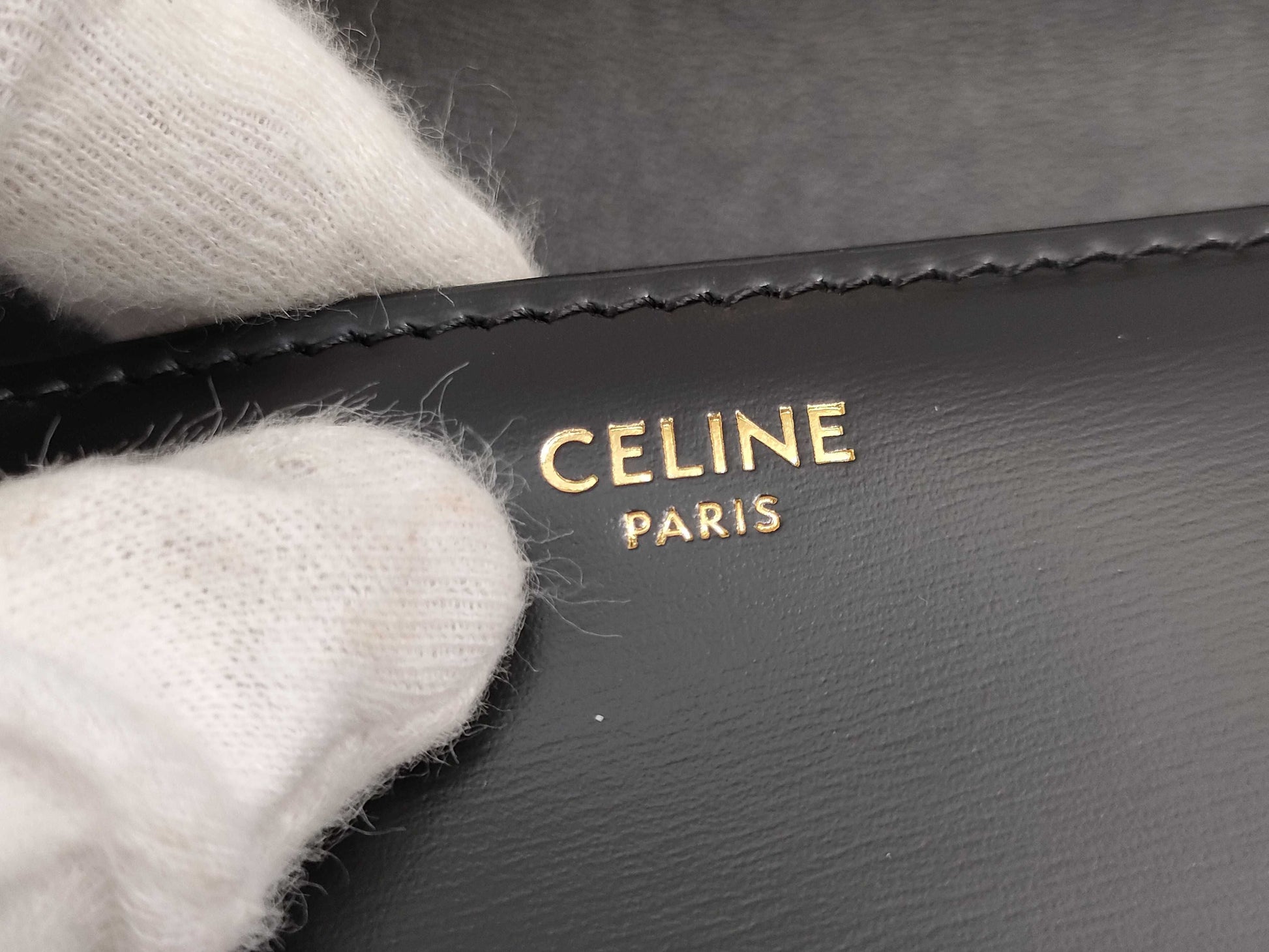 CELINE Claude Shoulder Bag in Black