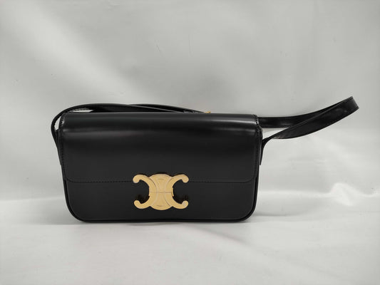 CELINE Claude Shoulder Bag in Black