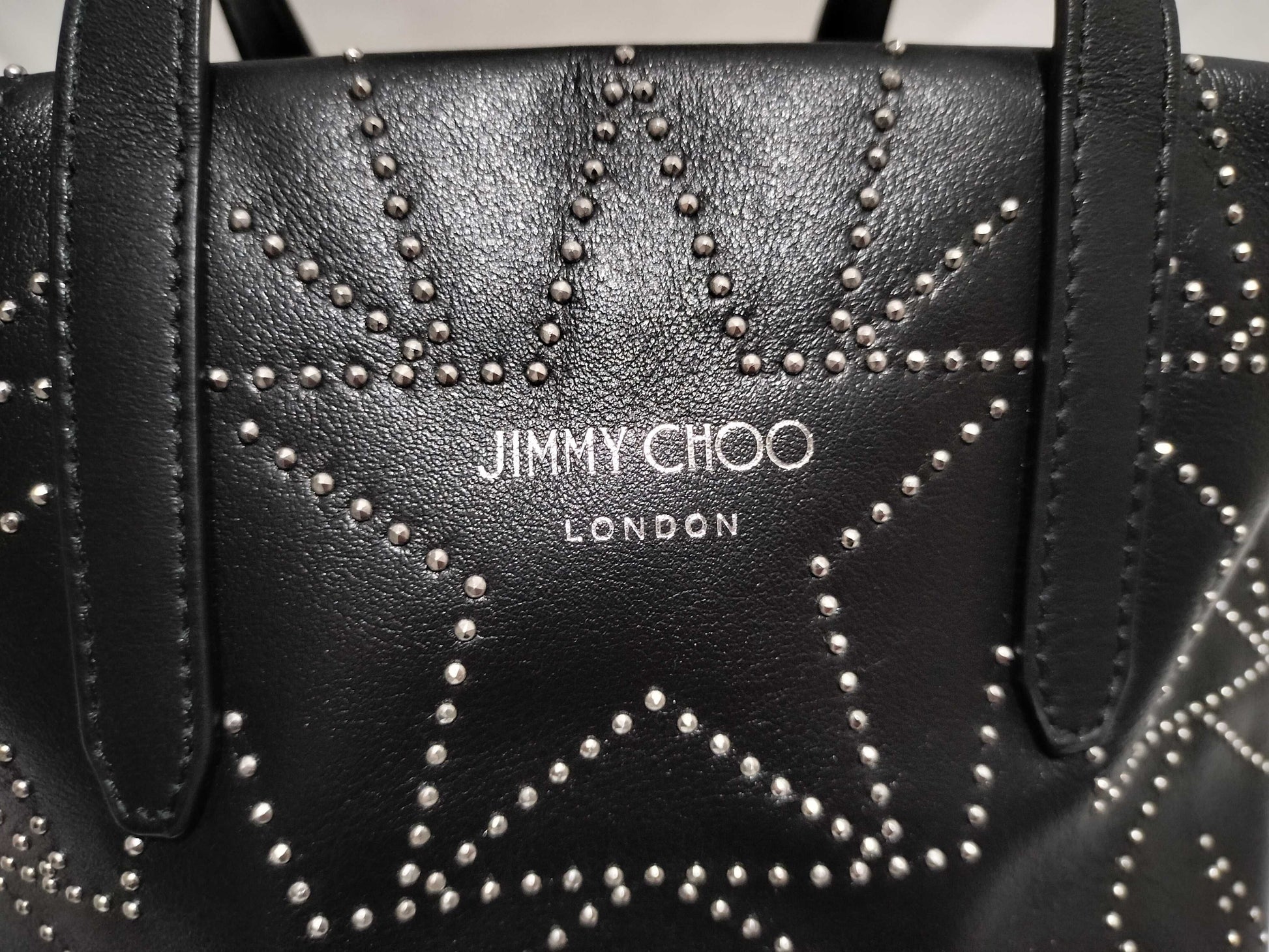 JIMMY CHOO Graphic Star 2-Way Leather Tote Handbag