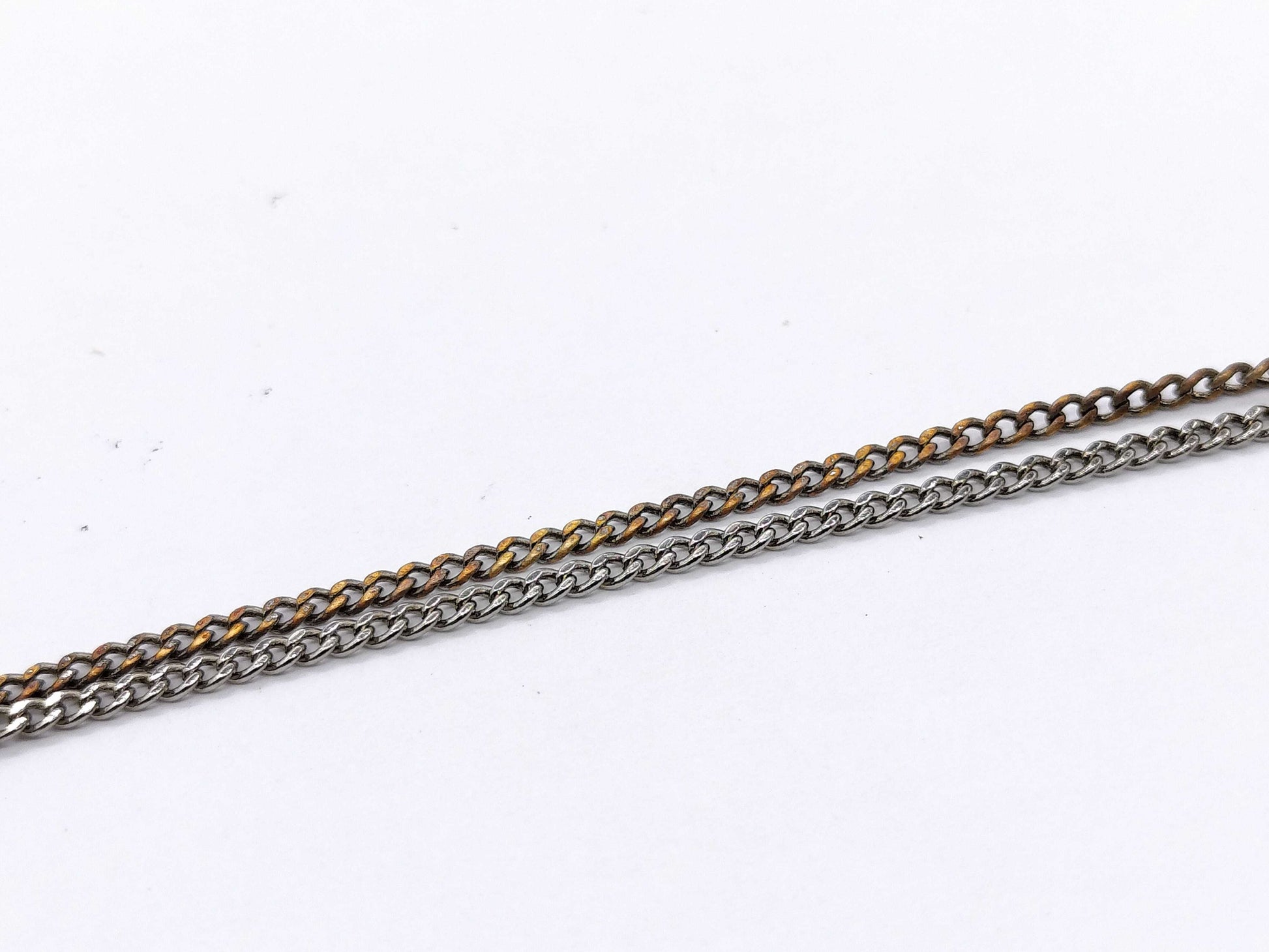 Yves Saint Laurent Twisted Curb Chain Necklace with YSL Logo