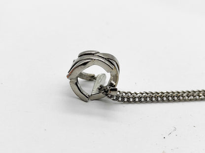 Yves Saint Laurent Twisted Curb Chain Necklace with YSL Logo
