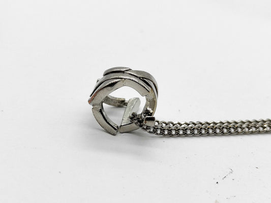 Yves Saint Laurent Twisted Curb Chain Necklace with YSL Logo