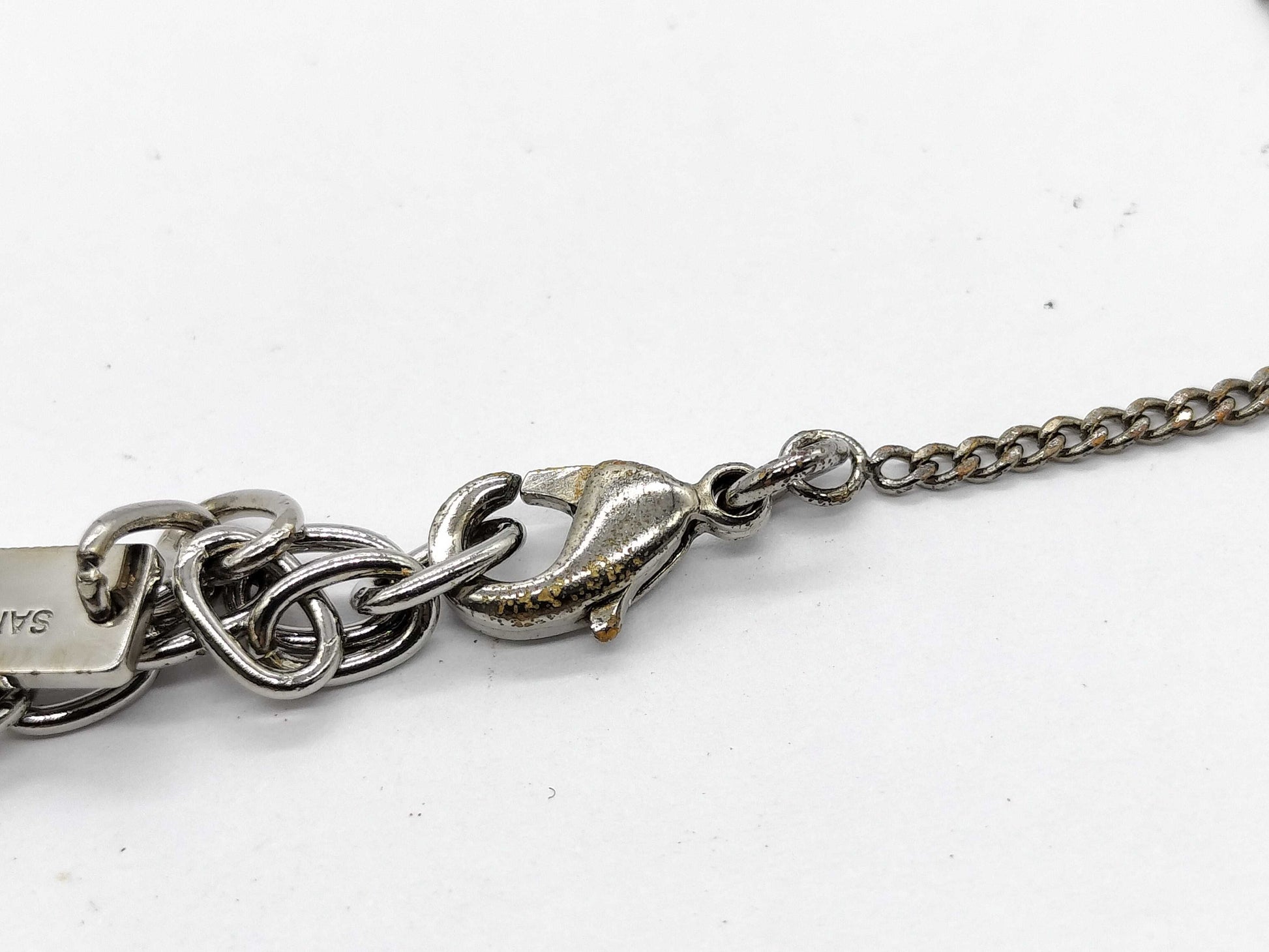 Yves Saint Laurent Twisted Curb Chain Necklace with YSL Logo