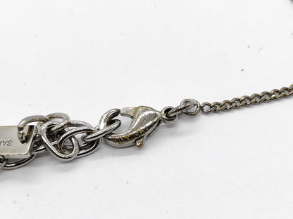 Yves Saint Laurent Twisted Curb Chain Necklace with YSL Logo