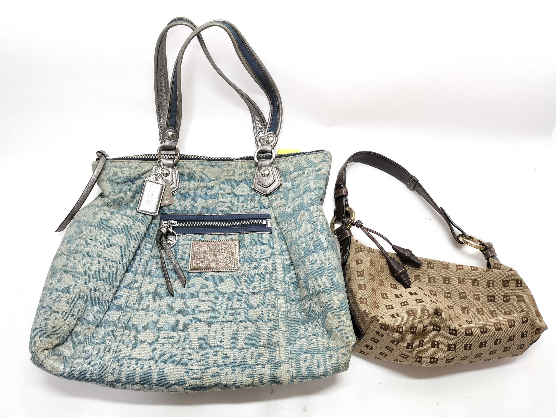 COACH Bally/Leather/Denim/All-Over Print/One-Shoulder/Handbag*2 Tote Bag