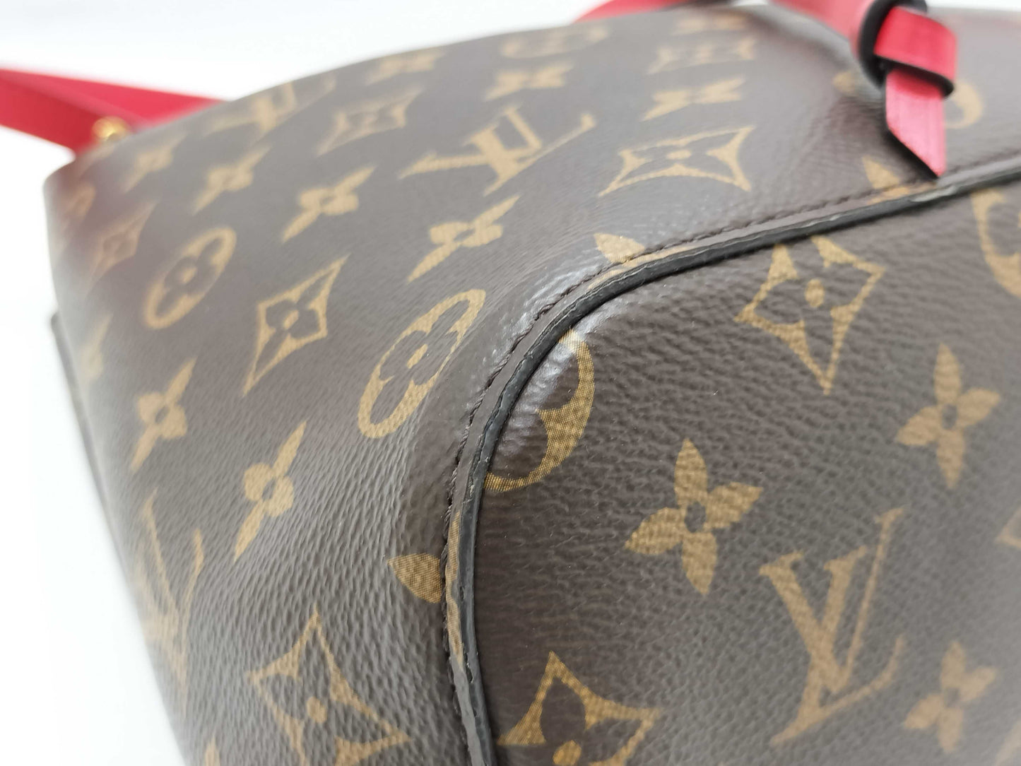 LOUIS VUITTON RFID Verified Monogram NeoNoe Coquelicot/IC Chip Shoulder Bag