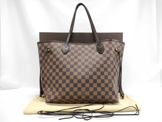 LOUIS VUITTON Damier Neverfull MM Tote Bag with Complete Accessories