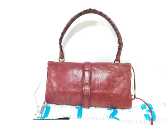 BALENCIAGA LE DIX Clasp One-Shoulder Red Shoulder Bag