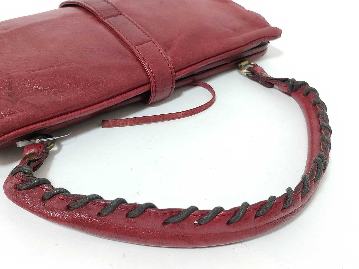BALENCIAGA LE DIX Clasp One-Shoulder Red Shoulder Bag