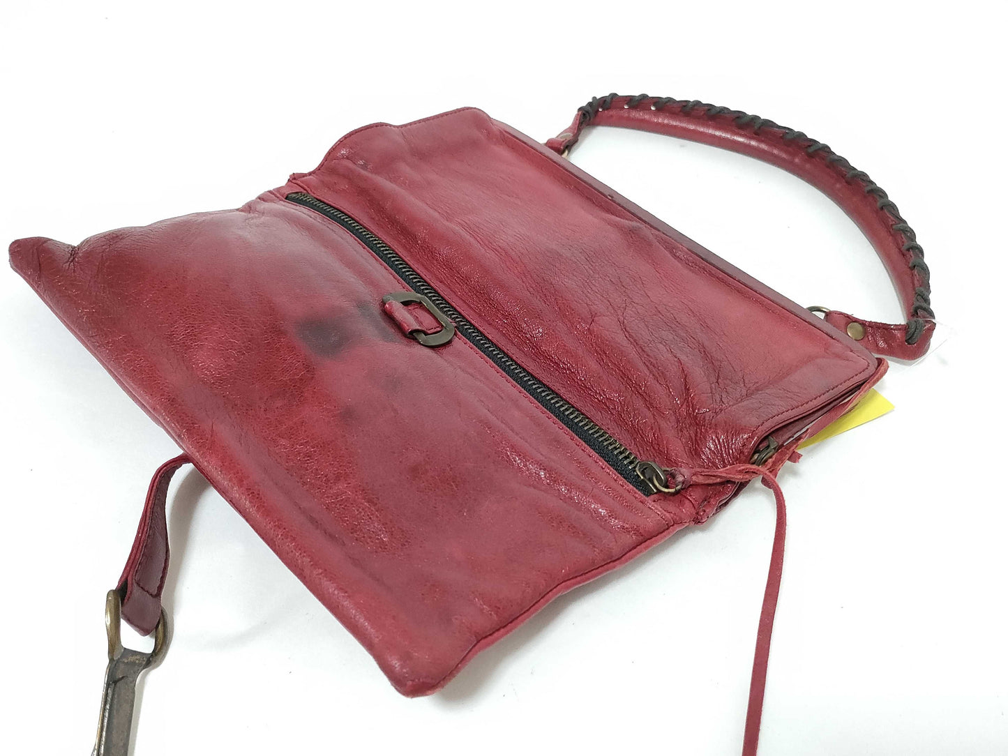 BALENCIAGA LE DIX Clasp One-Shoulder Red Shoulder Bag