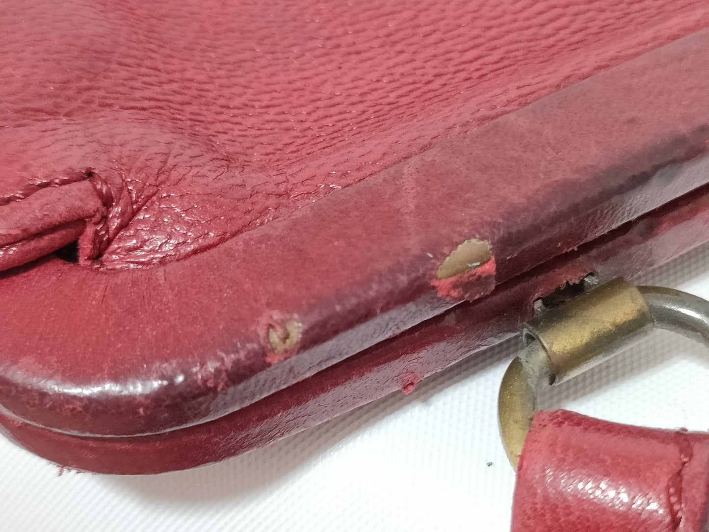 BALENCIAGA LE DIX Clasp One-Shoulder Red Shoulder Bag