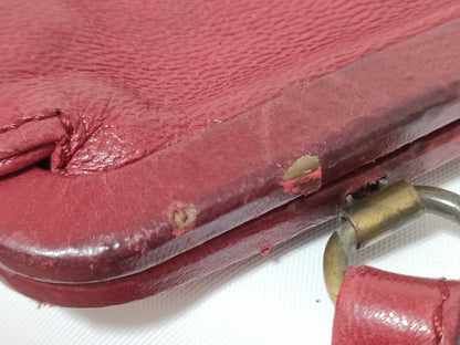 BALENCIAGA LE DIX Clasp One-Shoulder Red Shoulder Bag