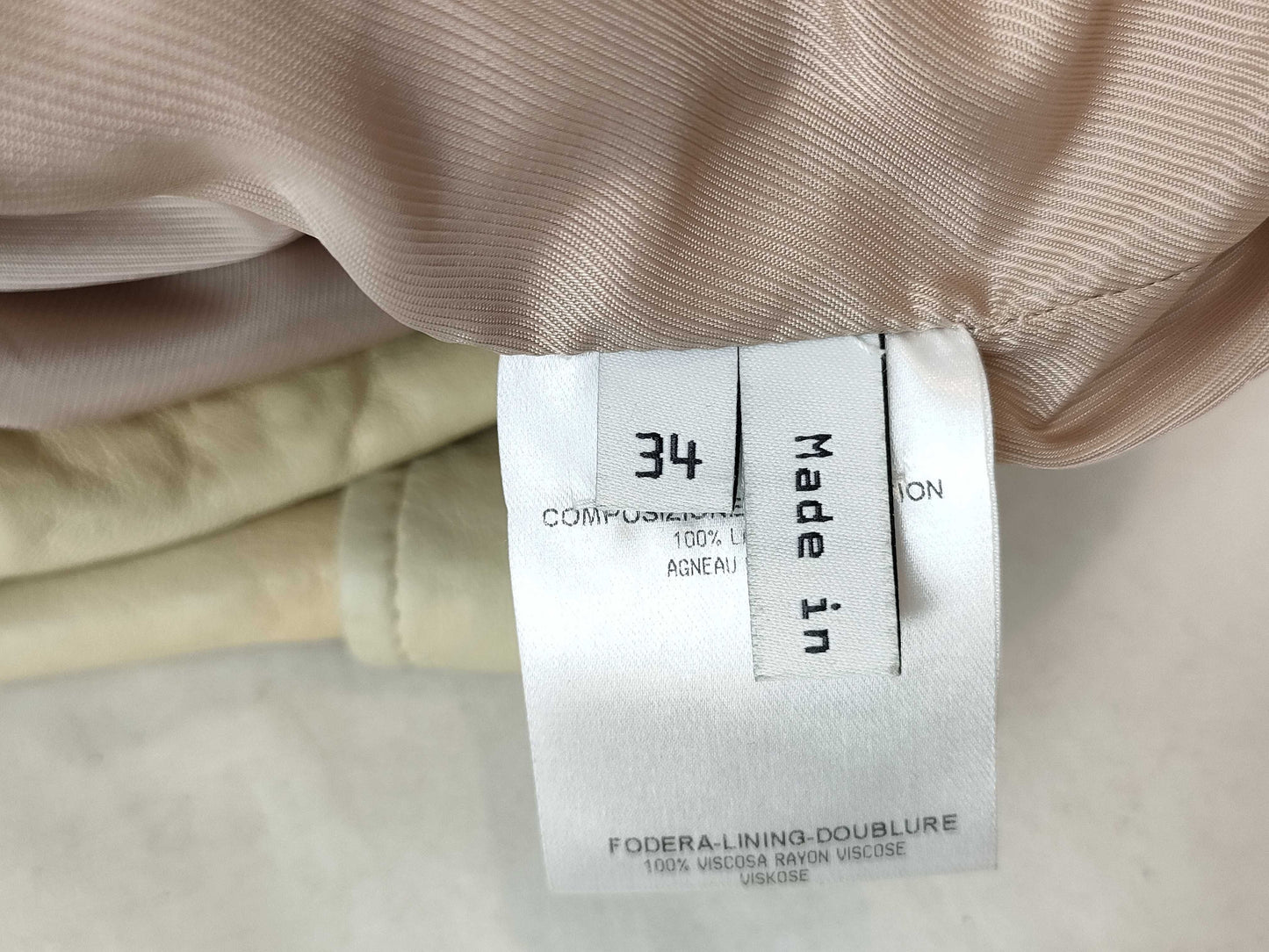BALENCIAGA Lambskin Trench Coat Beige