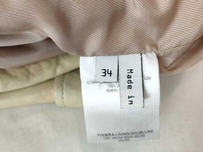 BALENCIAGA Lambskin Trench Coat Beige