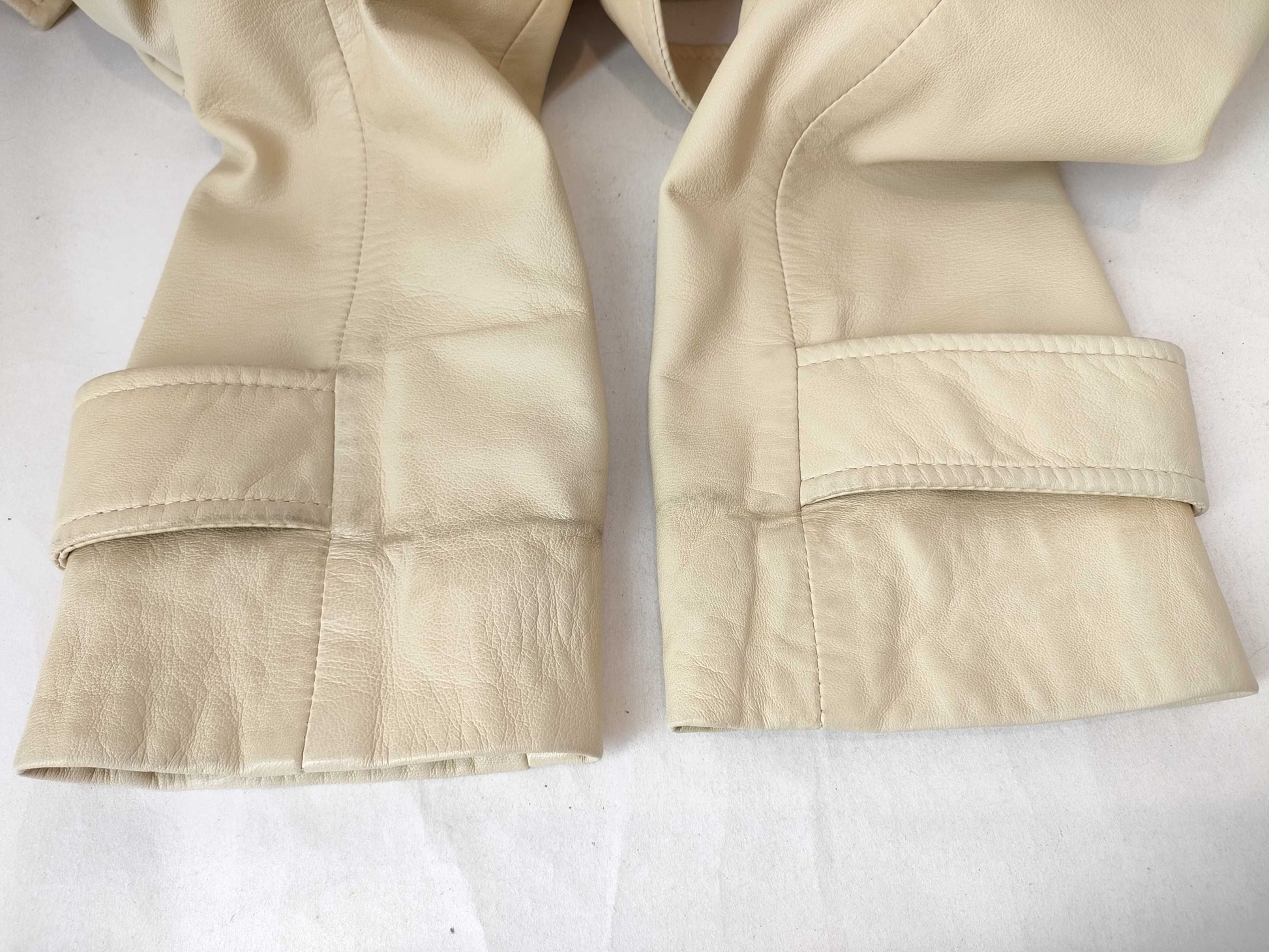 BALENCIAGA Lambskin Trench Coat Beige