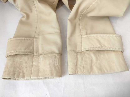 BALENCIAGA Lambskin Trench Coat Beige