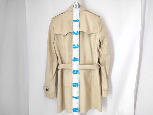 BALENCIAGA Lambskin Trench Coat Beige