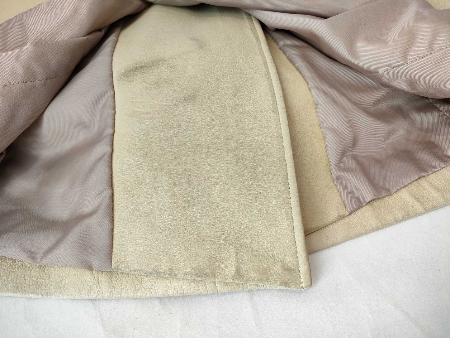 BALENCIAGA Lambskin Trench Coat Beige