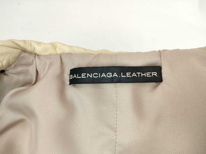 BALENCIAGA Lambskin Trench Coat Beige
