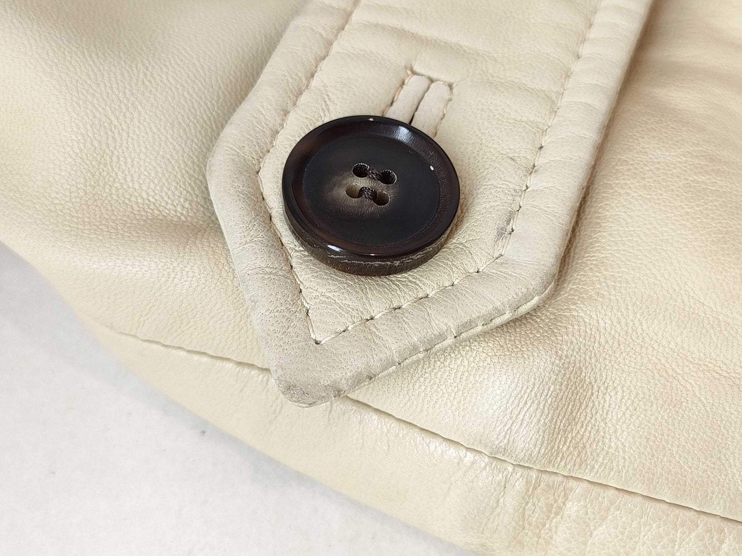 BALENCIAGA Lambskin Trench Coat Beige