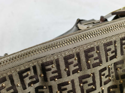 FENDI Zucca Print Mini Boston Bag 2305 8BL068 Handbag