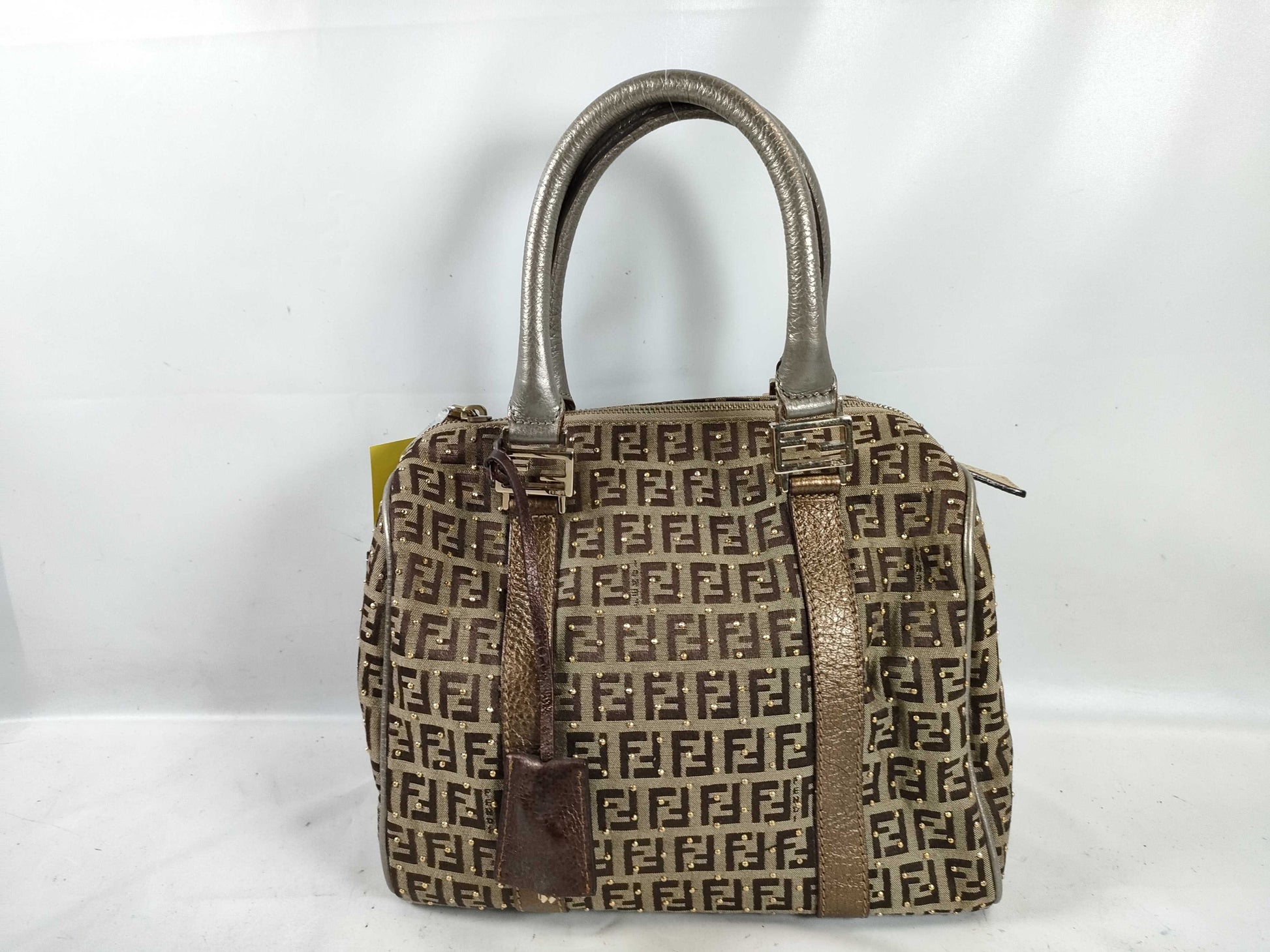 FENDI Zucca Print Mini Boston Bag 2305 8BL068 Handbag
