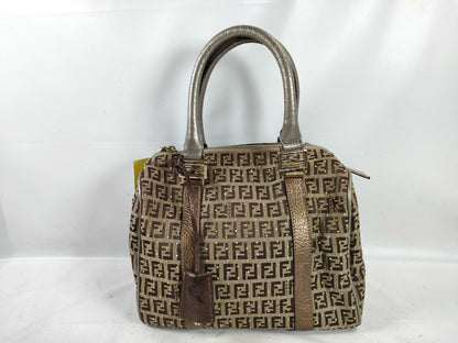 FENDI Zucca Print Mini Boston Bag 2305 8BL068 Handbag