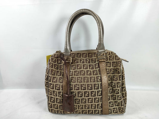FENDI Zucca Print Mini Boston Bag 2305 8BL068 Handbag