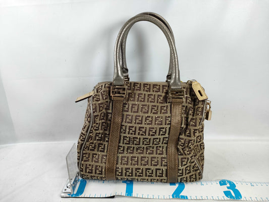 FENDI Zucca Print Mini Boston Bag 2305 8BL068 Handbag