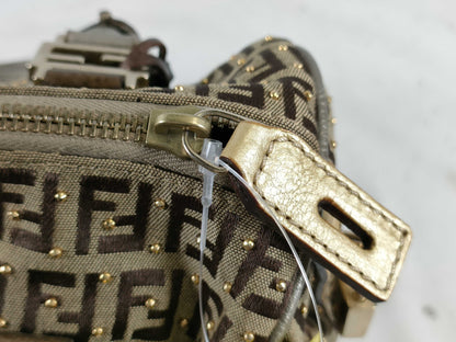 FENDI Zucca Print Mini Boston Bag 2305 8BL068 Handbag