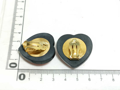 CHANEL 95P Heart Rhinestone Earrings 95P Accessories Collection Accessories Collection 