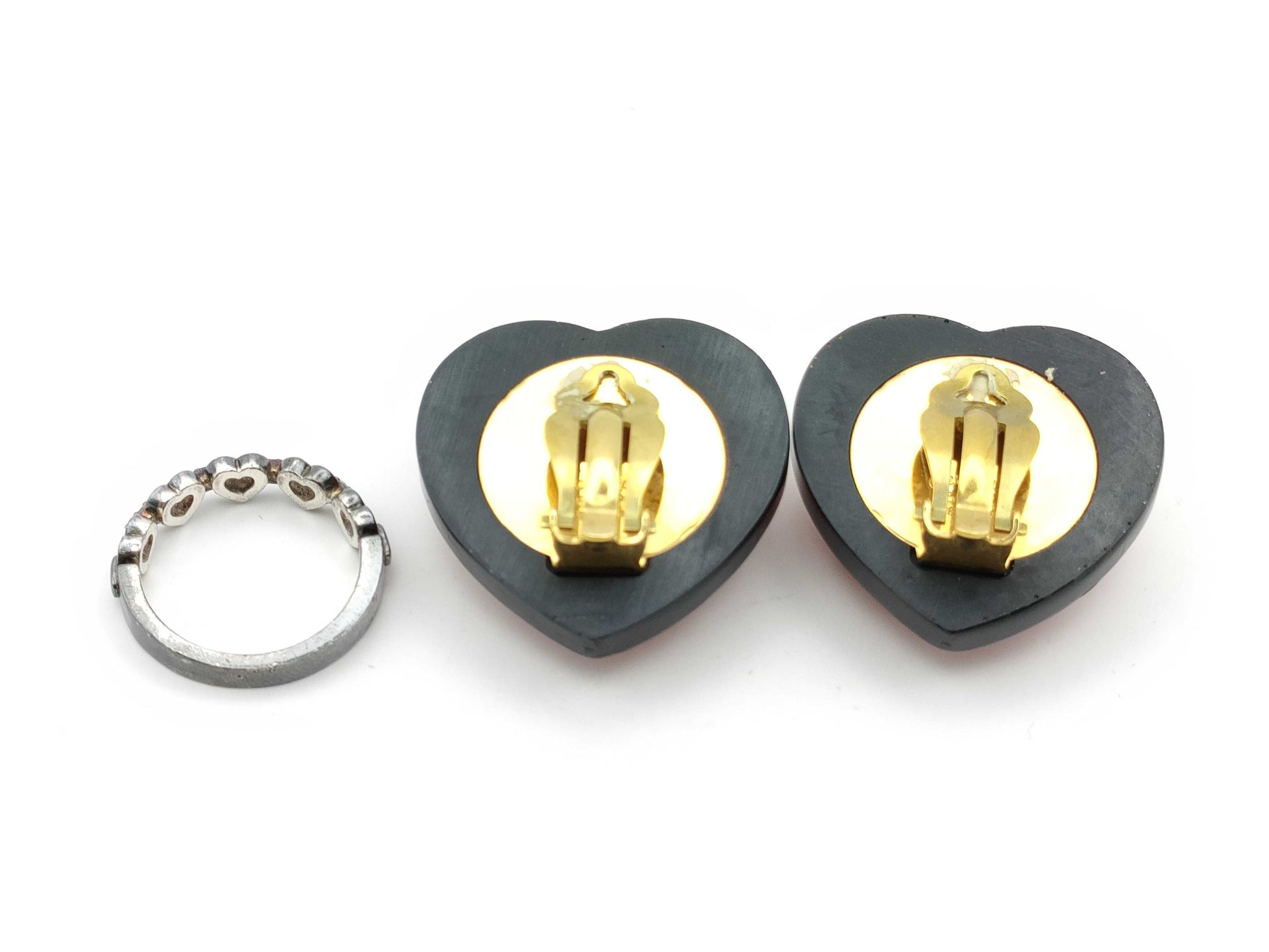 CHANEL 95P Heart Rhinestone Earrings 95P Accessories Collection Accessories Collection 