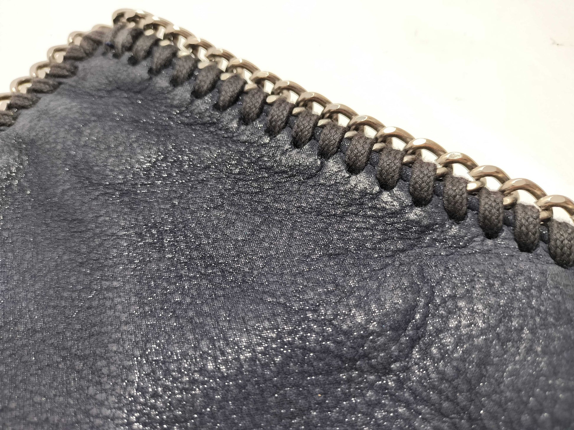 Stella McCartney Black Synthetic Leather Chain Shoulder Bag
