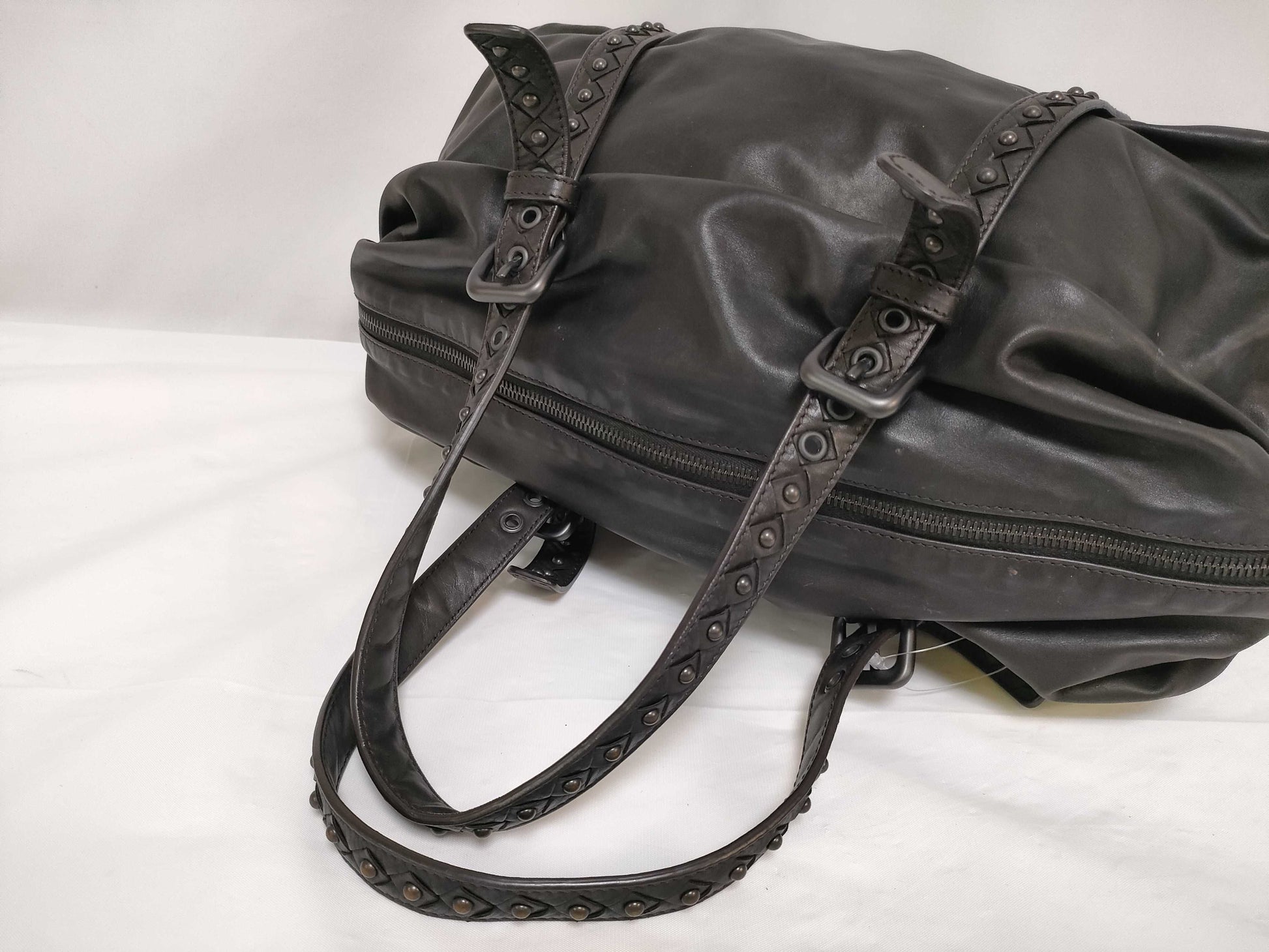 BOTTEGA VENETA Mini Boston Handbag Leather Handbag