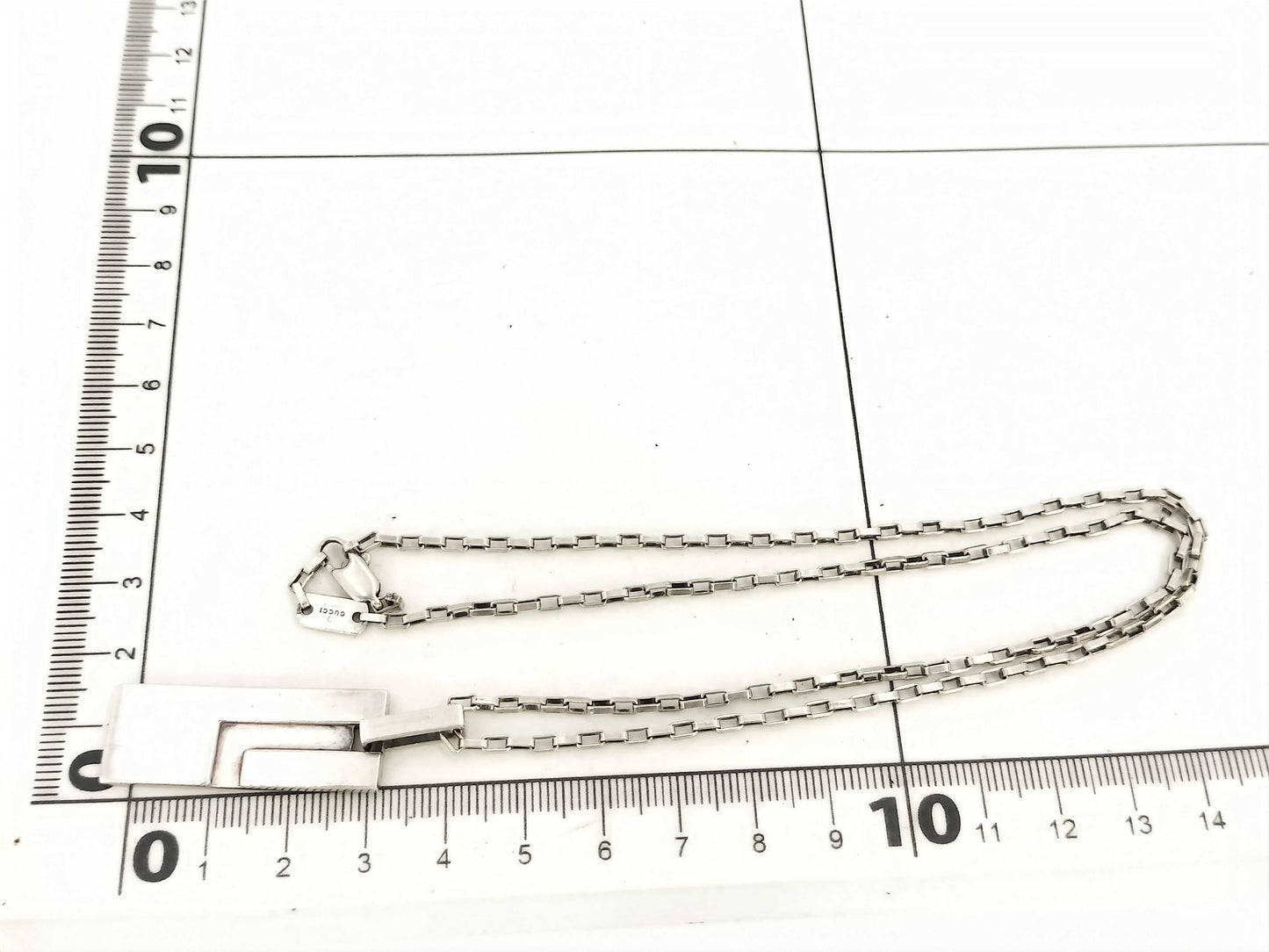 GUCCI 925 G Necklace Partially Broken Metal Fittings Necklace