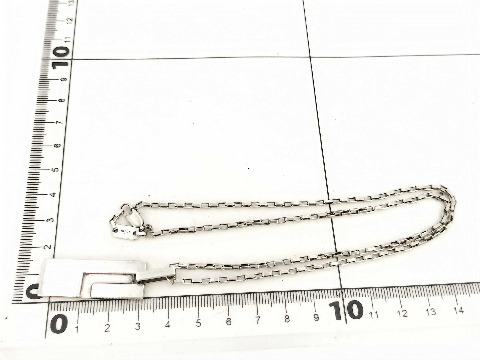 GUCCI 925 G Necklace Partially Broken Metal Fittings Necklace