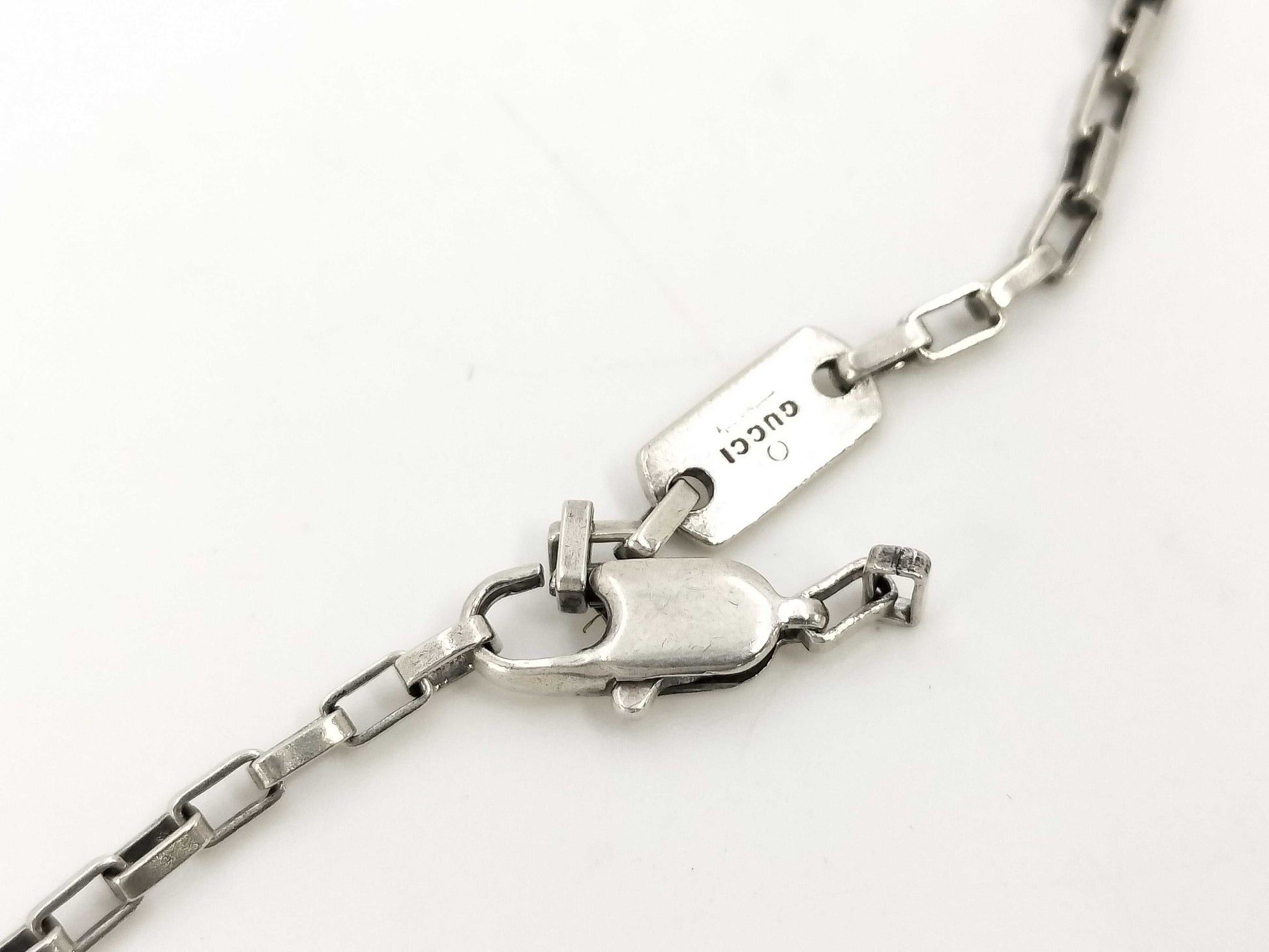 GUCCI 925 G Necklace Partially Broken Metal Fittings Necklace