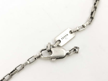 GUCCI 925 G Necklace Partially Broken Metal Fittings Necklace