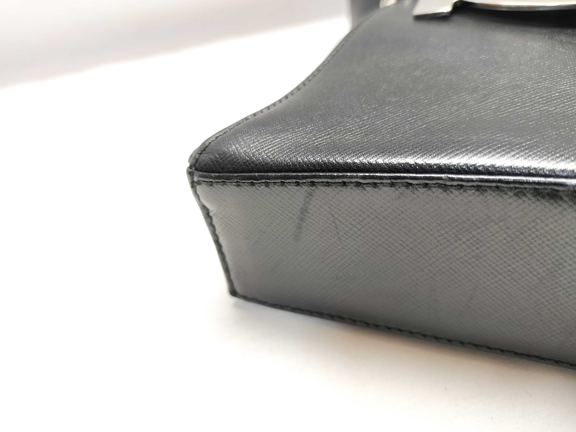 Salvatore Ferragamo Gancini Shoulder Bag with Silver Hardware
