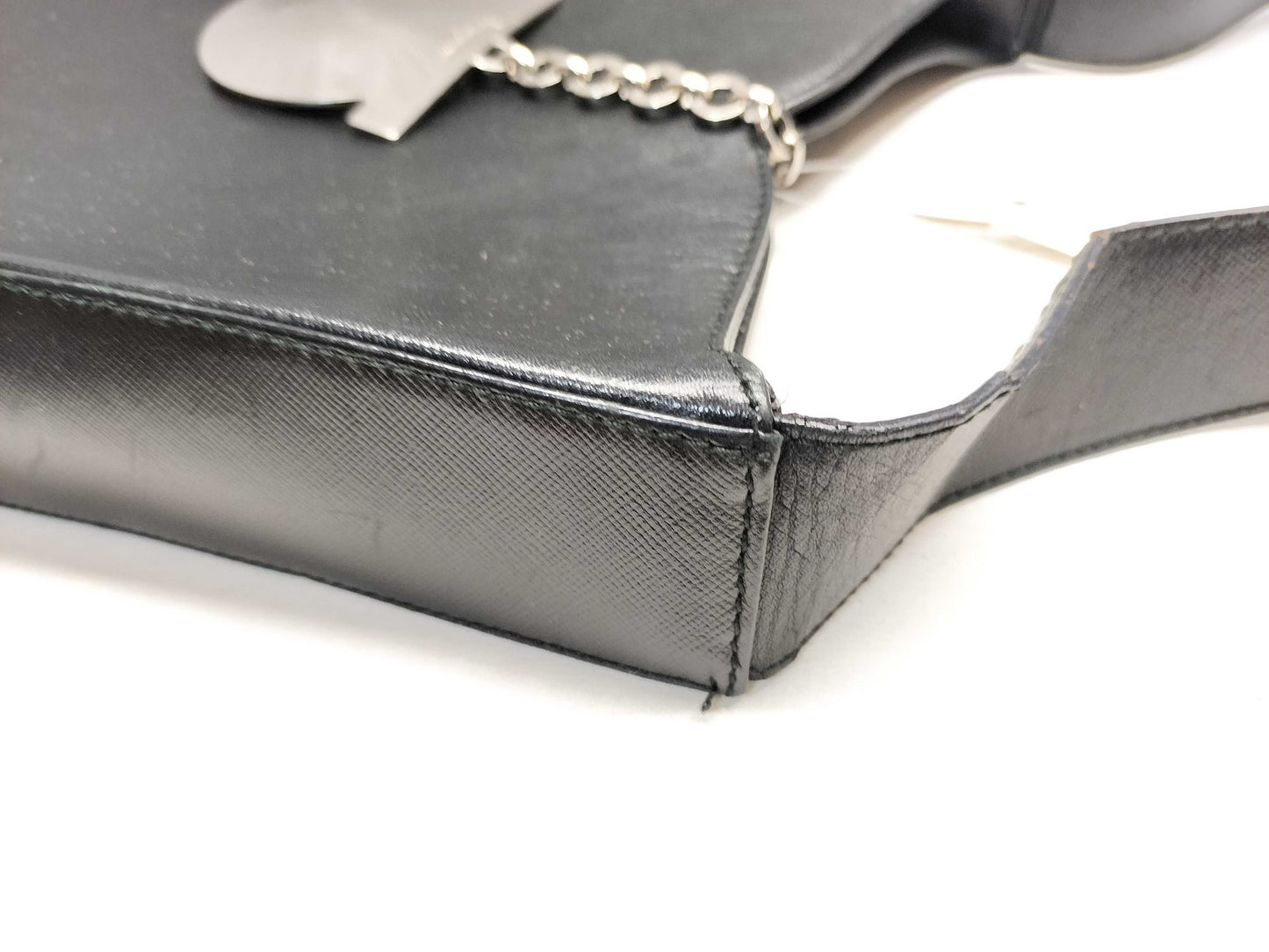 Salvatore Ferragamo Gancini Shoulder Bag with Silver Hardware
