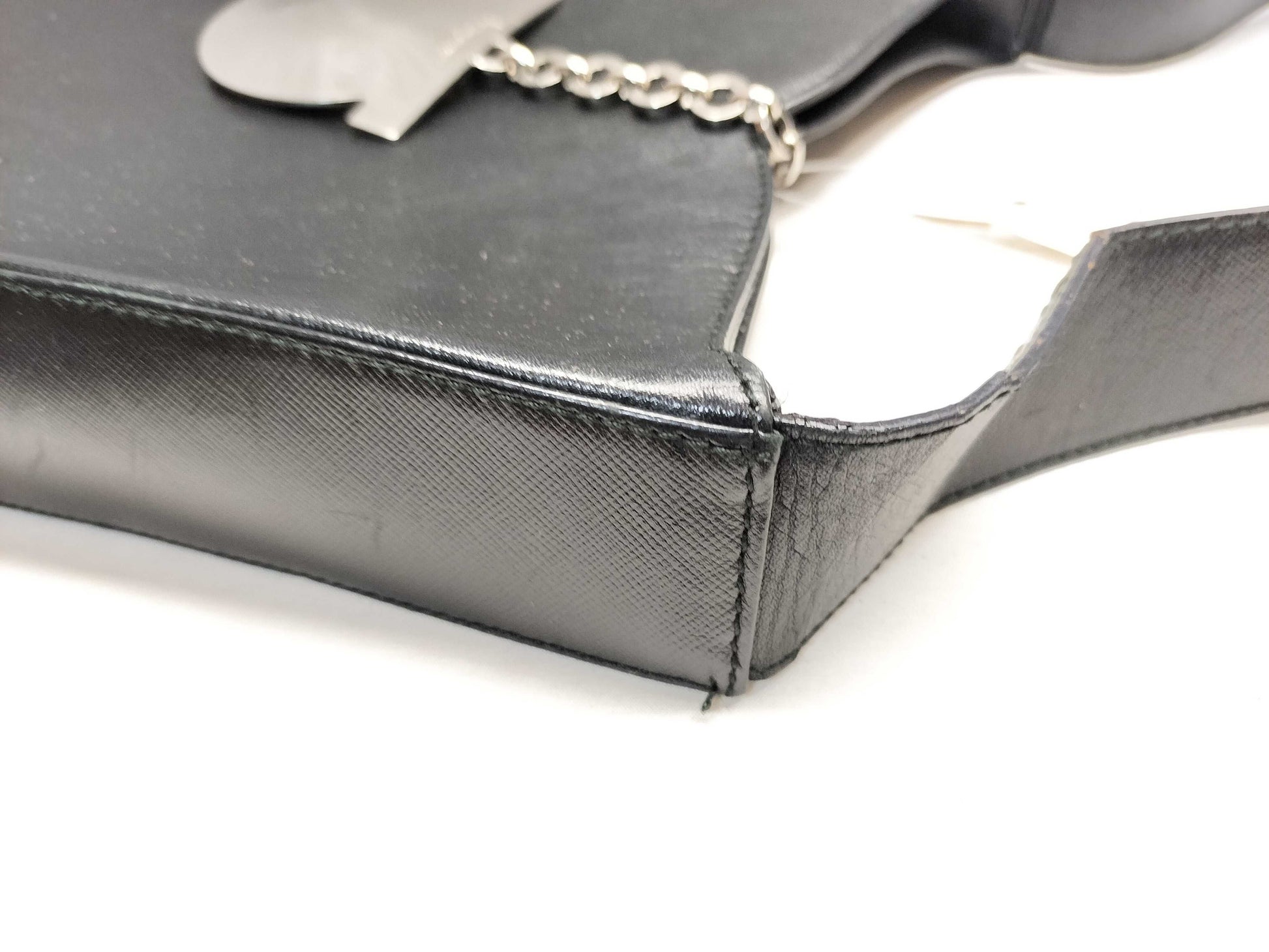 Salvatore Ferragamo Gancini Shoulder Bag with Silver Hardware