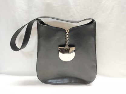 Salvatore Ferragamo Gancini Shoulder Bag with Silver Hardware