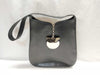 Salvatore Ferragamo Gancini Shoulder Bag with Silver Hardware
