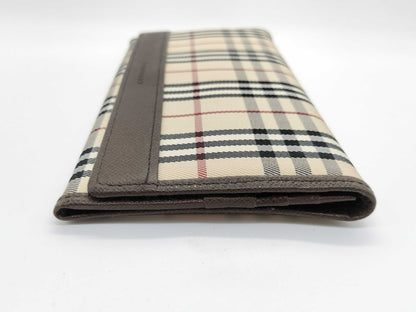 BURBERRY Check Long Wallet