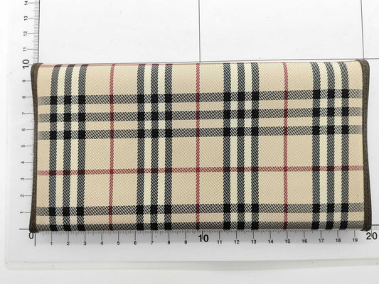 BURBERRY Check Long Wallet