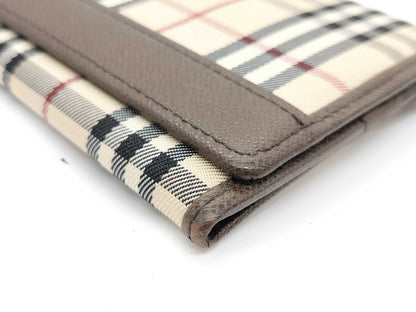 BURBERRY Check Long Wallet
