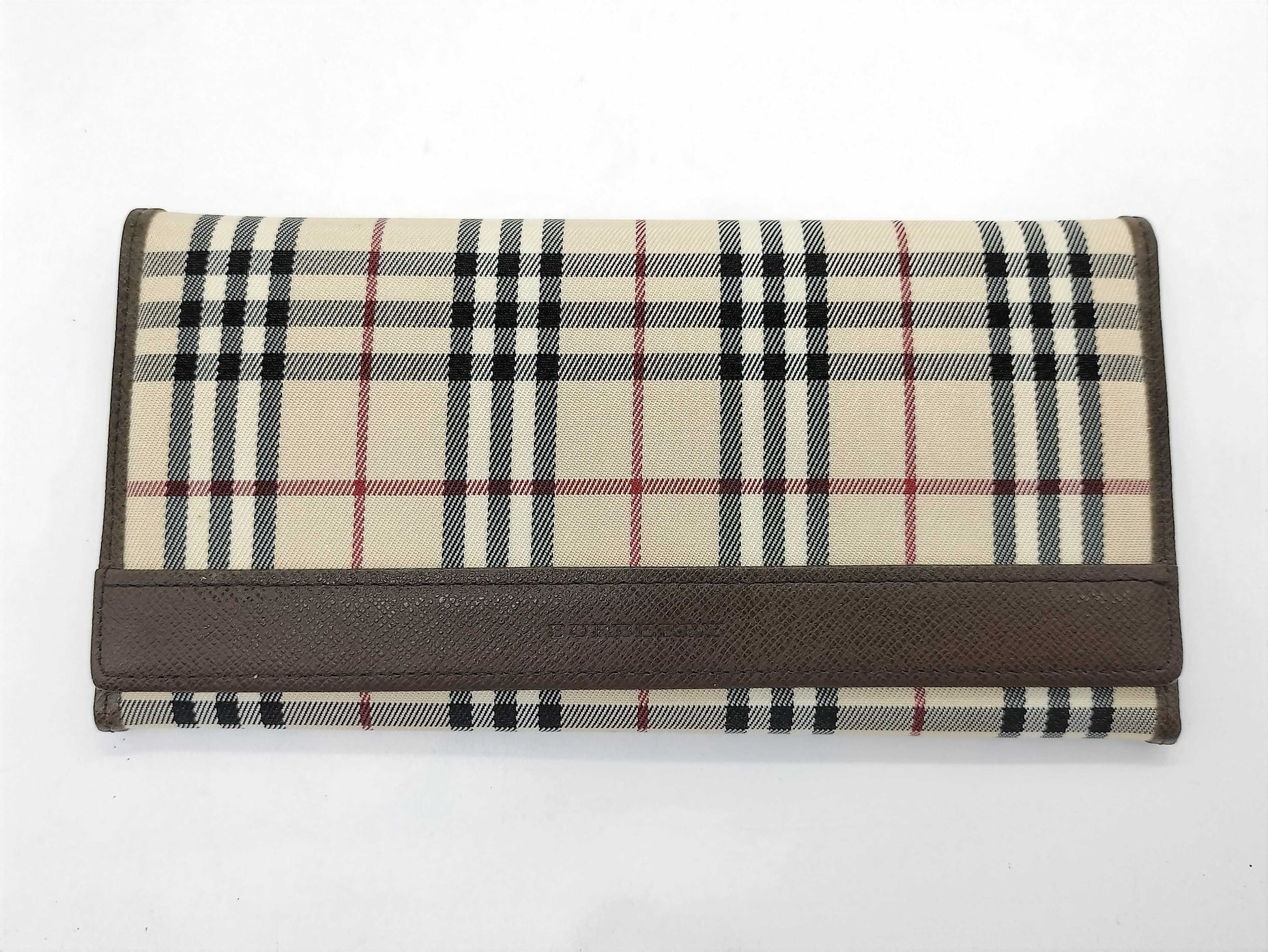 BURBERRY Check Long Wallet